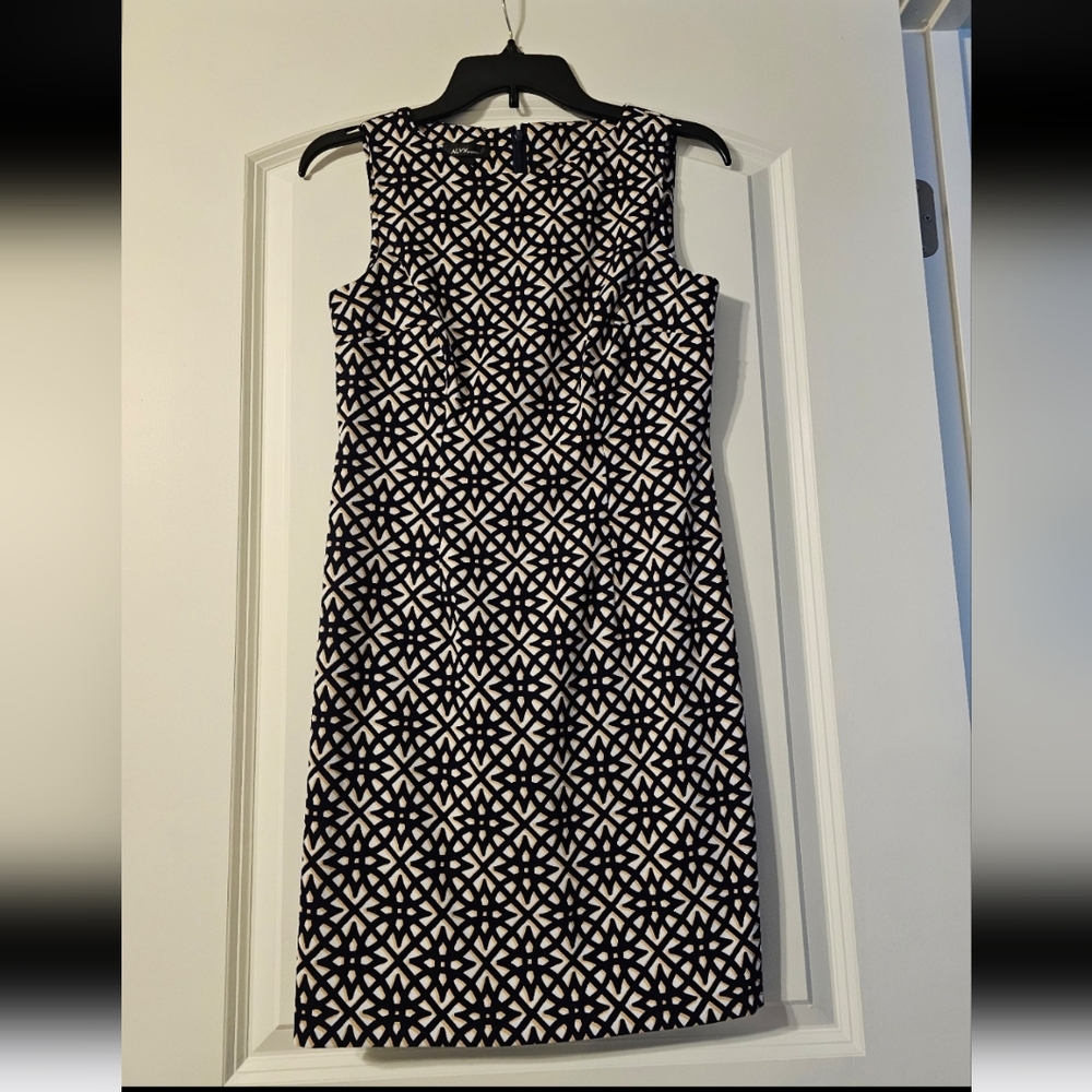 Alyx Black and White Sheath Midi Dress